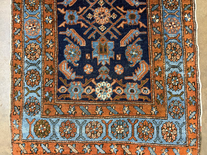 Hand-Knotted Antique Heriz Runner - 3’1”x17’2”