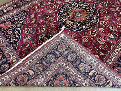 Hand-Knotted Persian Mashad Rug - 10’1”x12’10”