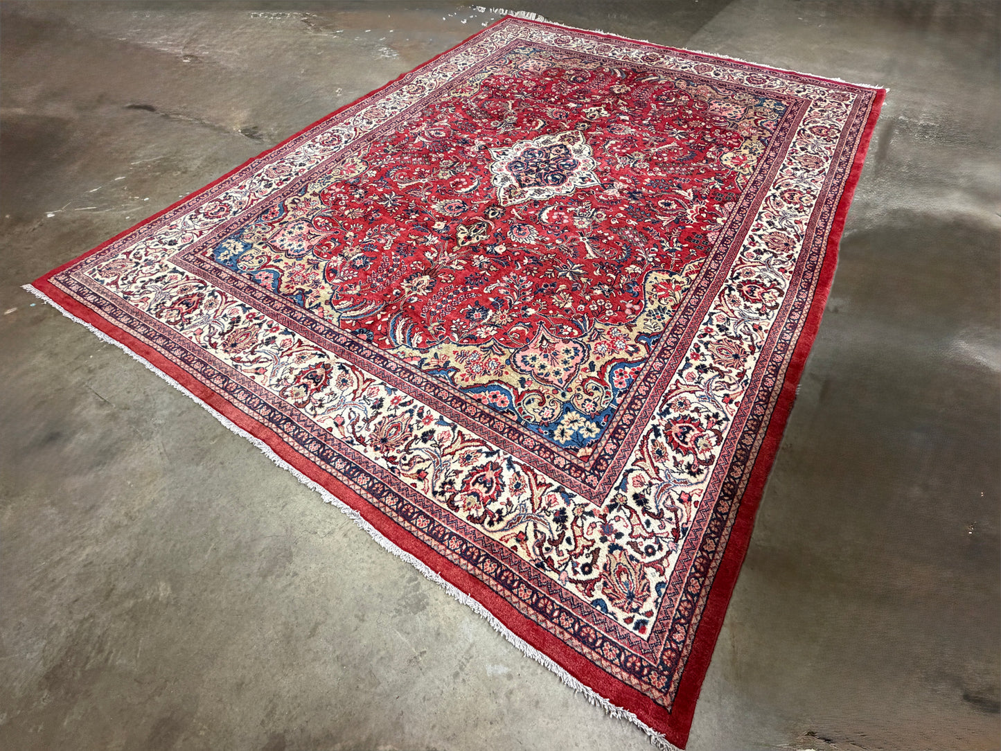 Hand-Knotted Persian Sarouk Rug - 10’8”x14’6”
