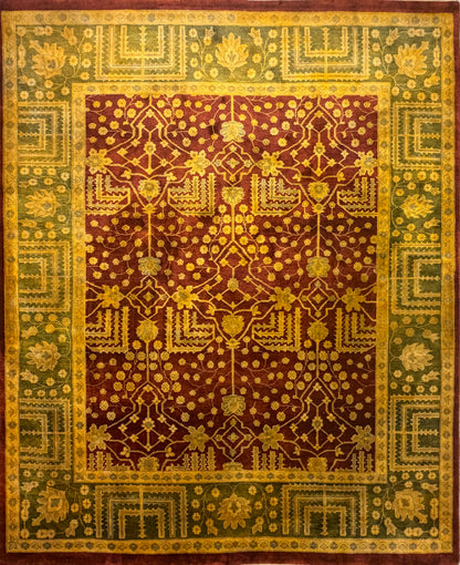 8’1”x9’10” Hand-Knotted Wool Tibetian Area Rug