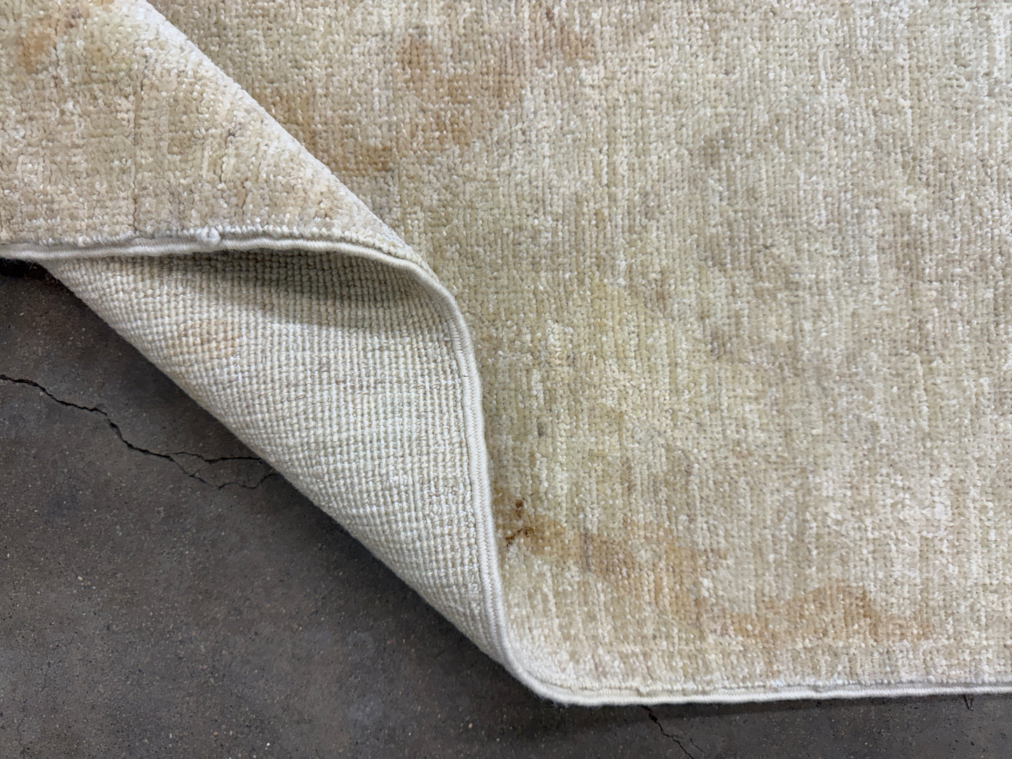 2’9”x13’6” Hand-Knotted Wool Abstract Runner 2x13 Handmade Beige Rug