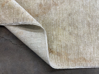 2’9”x13’6” Hand-Knotted Wool Abstract Runner 2x13 Handmade Beige Rug