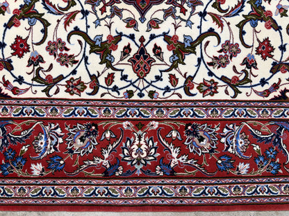 Hand-Knotted Persian Isfahan Rug - Signed Seirafian - 5’x7’4”