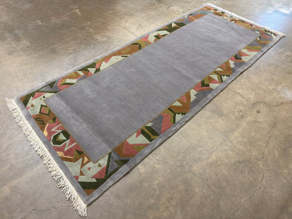 Hand-Knotted Contemporary Runner - 3’11”x9’8”