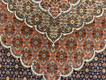 Hand-Knotted Persian Tabriz Mahi Rug - 9’11”x13’6”