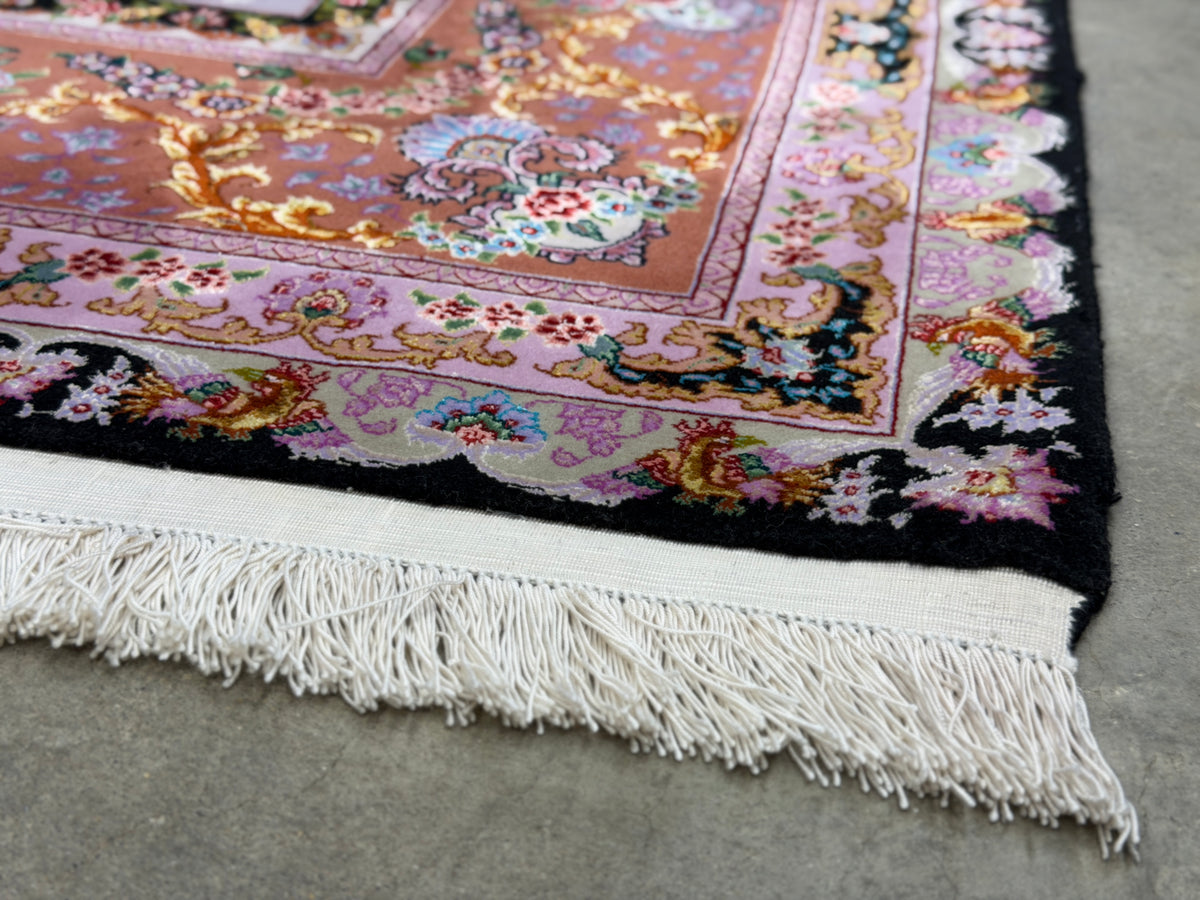 Hand-Knotted 80 Raj Persian Tabriz Rug - Signed Benam - 6’8”x10’
