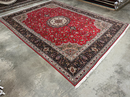Hand-Knotted 60 Raj Persian Tabriz Rug - 9’9”x13’3”