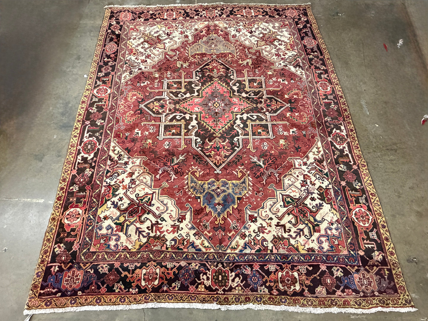 Hand-Knotted Persian Heriz Rug - 8’3”x10’6”