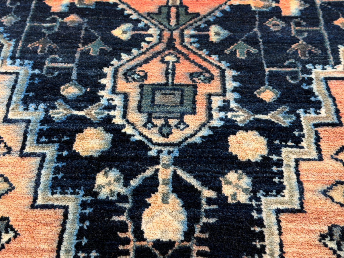 Hand-Knotted Persian Hamadan Rug - 4’3”x7’6”