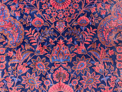 Antique Hand-Knotted Persian Kashan Rug - Signed Tavoschian - 8'6"x12'