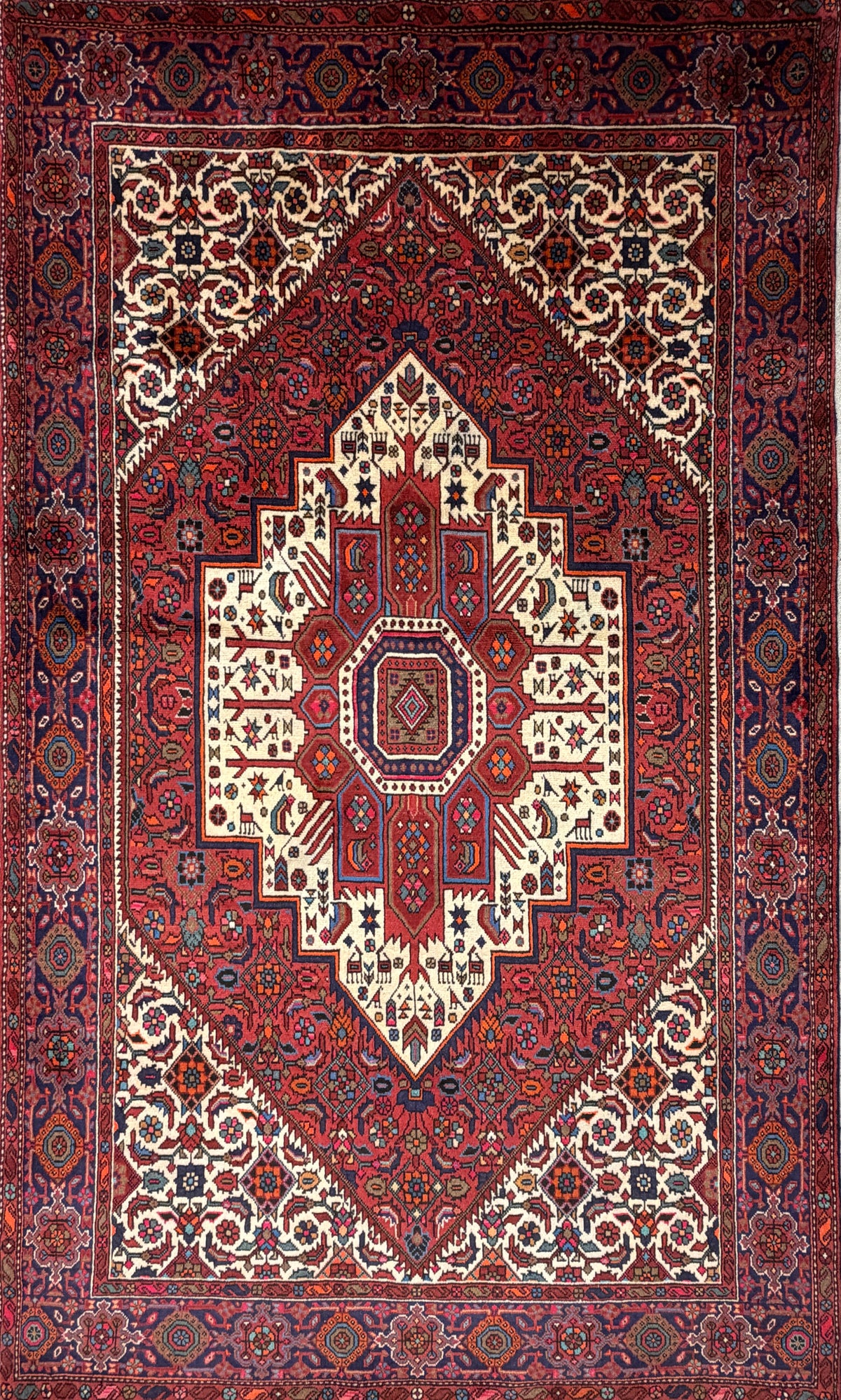 Hand-Knotted Persian Bidjar Gholtogh Rug - 4'x6'7"