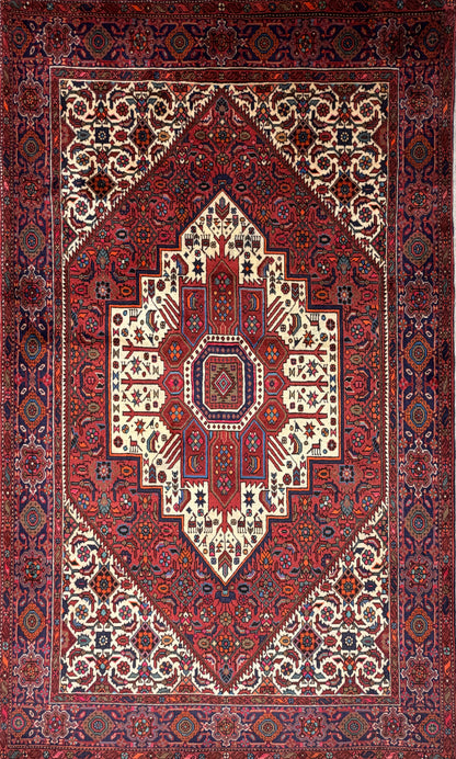 Hand-Knotted Persian Bidjar Gholtogh Rug - 4'x6'7"