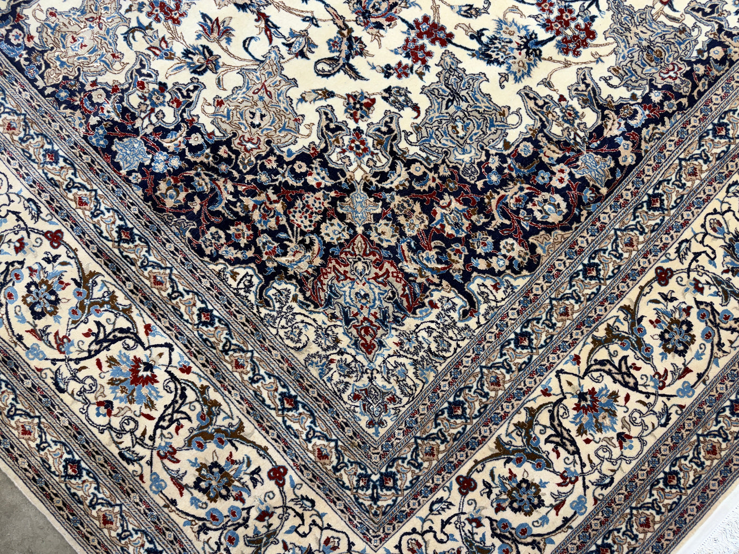Hand-Knotted 4 La Persian Nain Rug - 10'3"x14'1"