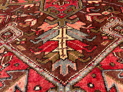 9’8”x12’6” Hand-Knotted Persian Heriz Area Rug