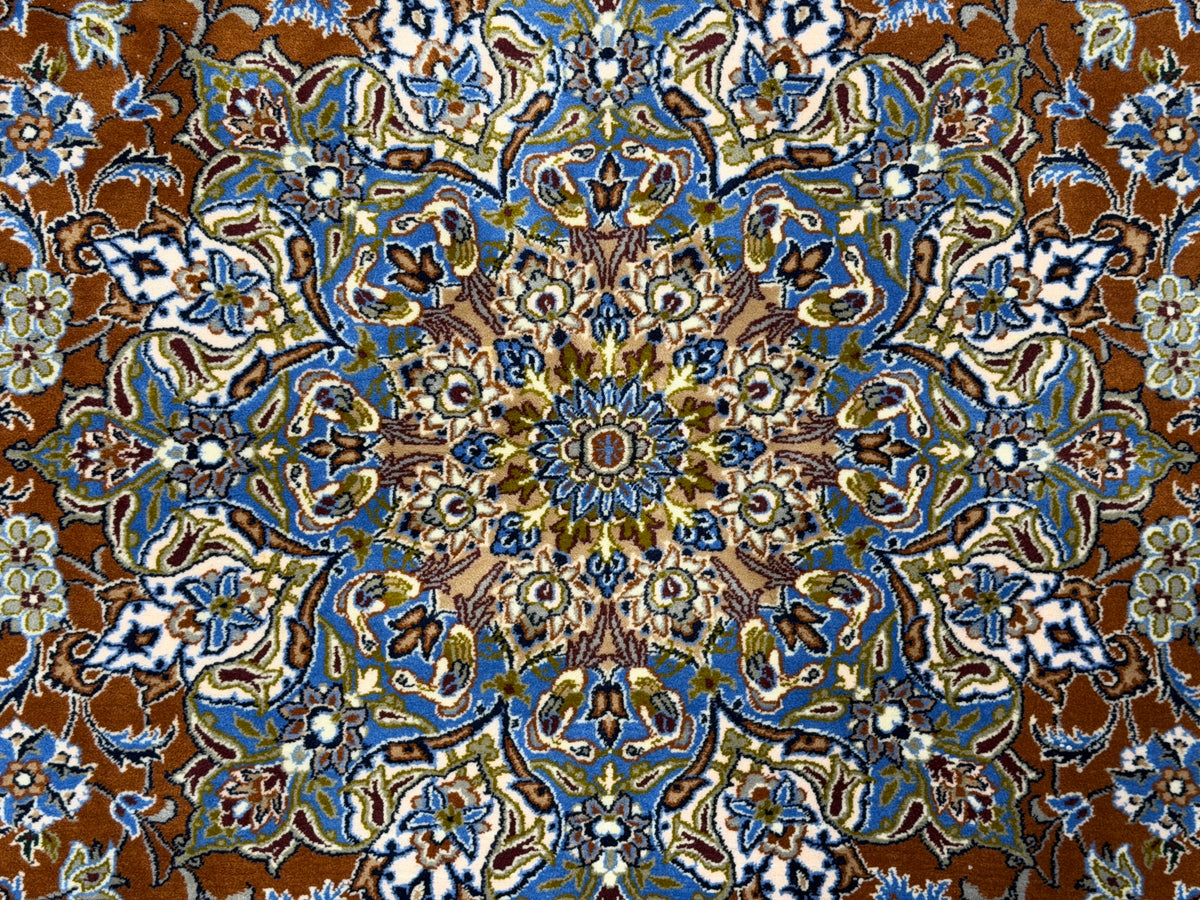 Hand-Knotted Persian Isfahan Rug - Garden of Birds - 6’10”x9’10”