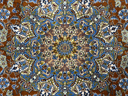 Hand-Knotted Persian Isfahan Rug - Garden of Birds - 6’10”x9’10”