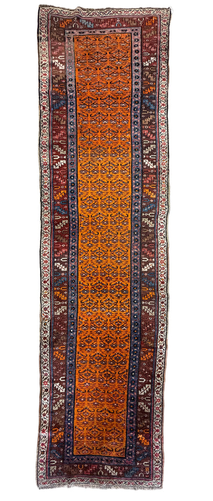 Hand-Knotted Heriz Runner - 3’3”x16’8”