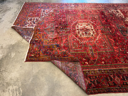 10’1”x12’9” Hand-Knotted Persian Heriz Area Rug