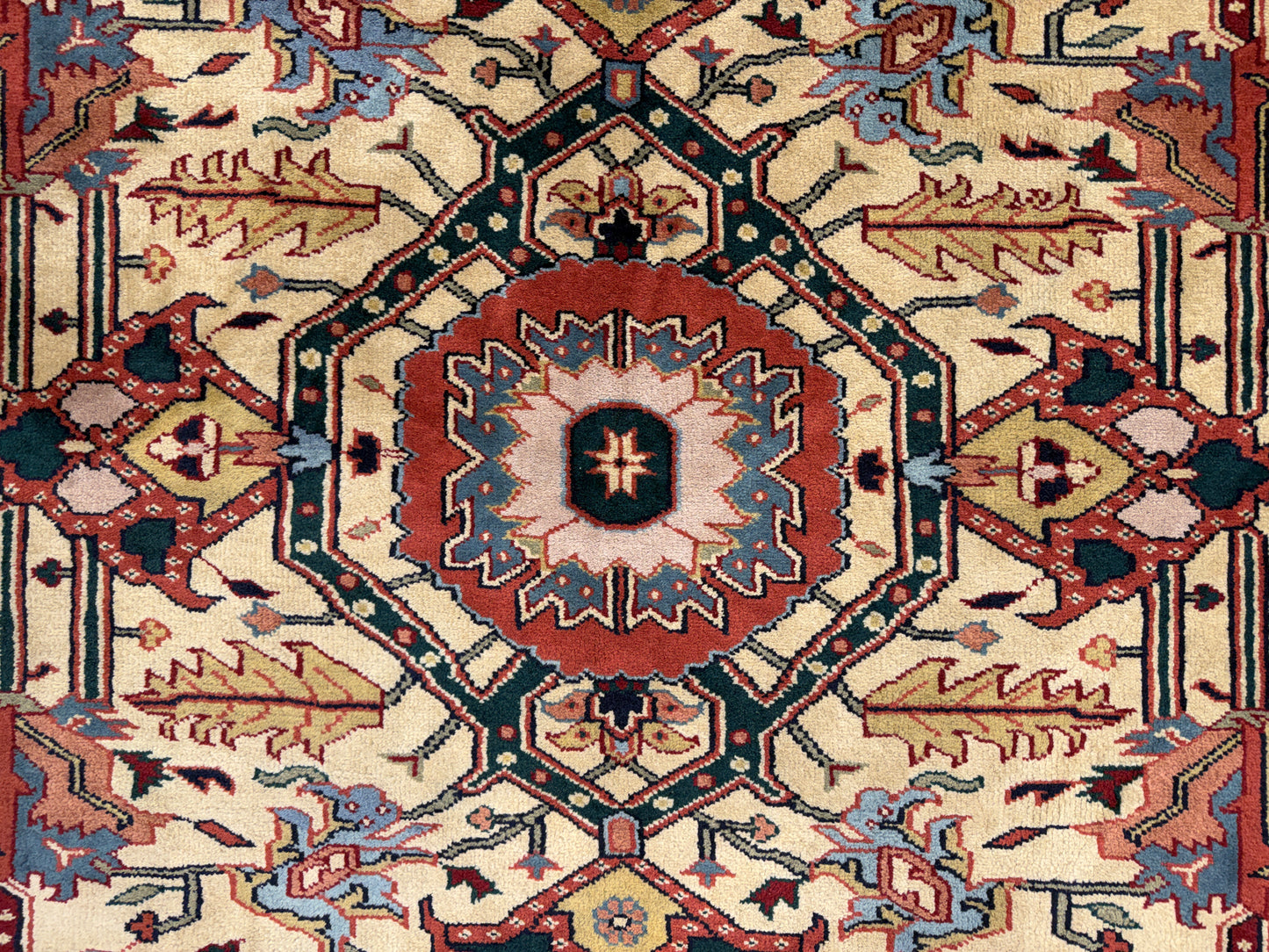 8’x9’11” Hand-Knotted Wool IndoHeriz Area Rug