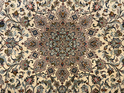 Luxurious Hand-Knotted 100% Silk Persian Qum Rug - 3'3"x5'