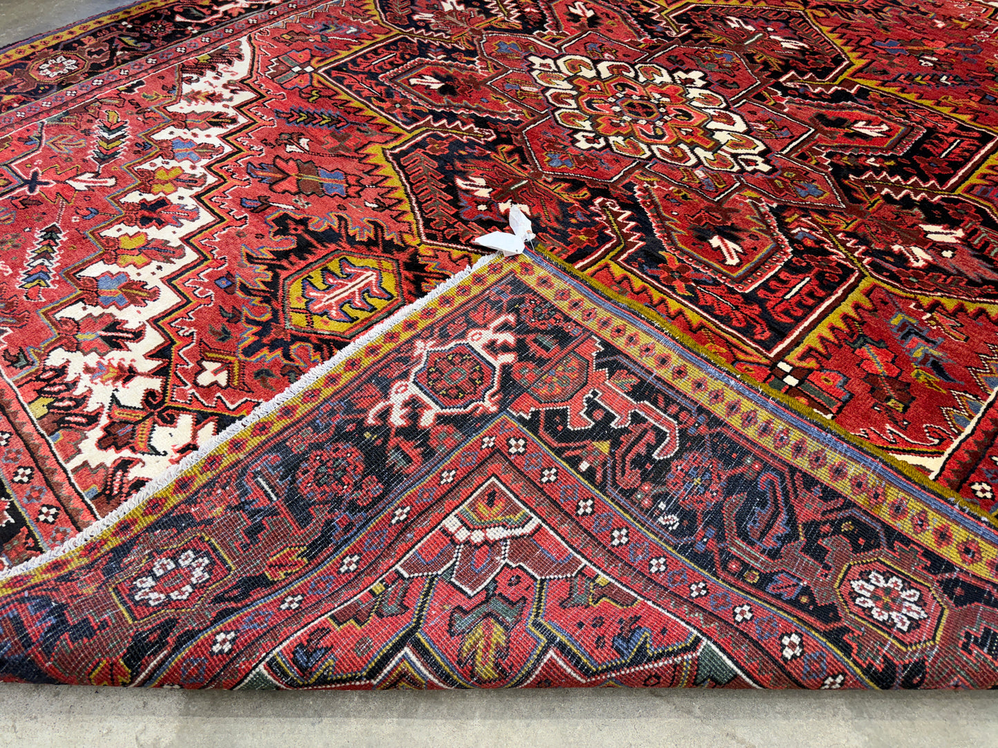 Hand-Knotted Persian Heriz Rug - 10’x13’