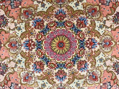 9’9”x13’3” Fine Hand-Knotted Persian Tabriz Signed Area Rug