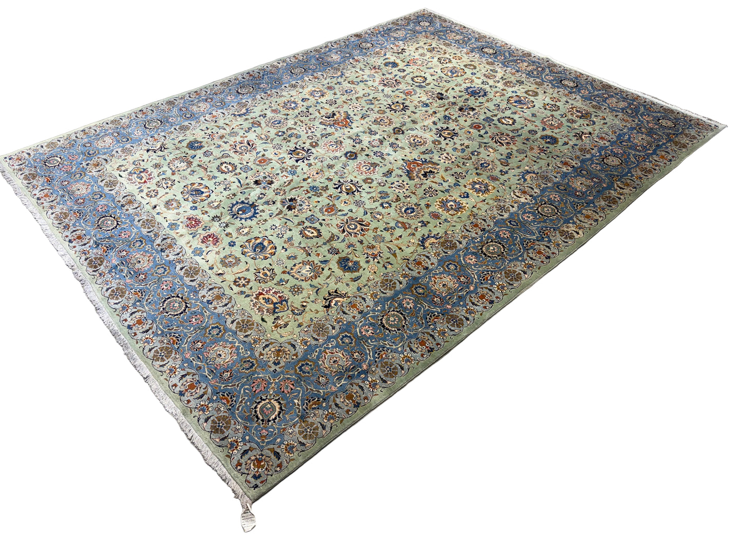 Hand-Knotted Persian Kashan Rug - 10'6"x14'6"