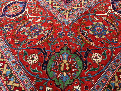 Hand-Knotted Persian Herati Rug - Signed Torabpour - 13’x15’9”