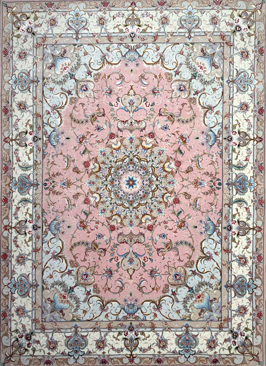 Hand-Knotted Persian Tabriz 70 Raj Rug - 5'x7'2"