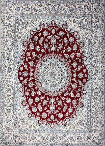 Hand-Knotted 6 La Persian Nain Rug - Signed Habibian - 5'3"x7'3"