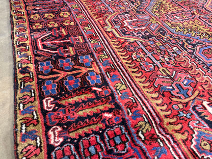 Hand-Knotted Persian Heriz Rug - 10’2”x12’11”