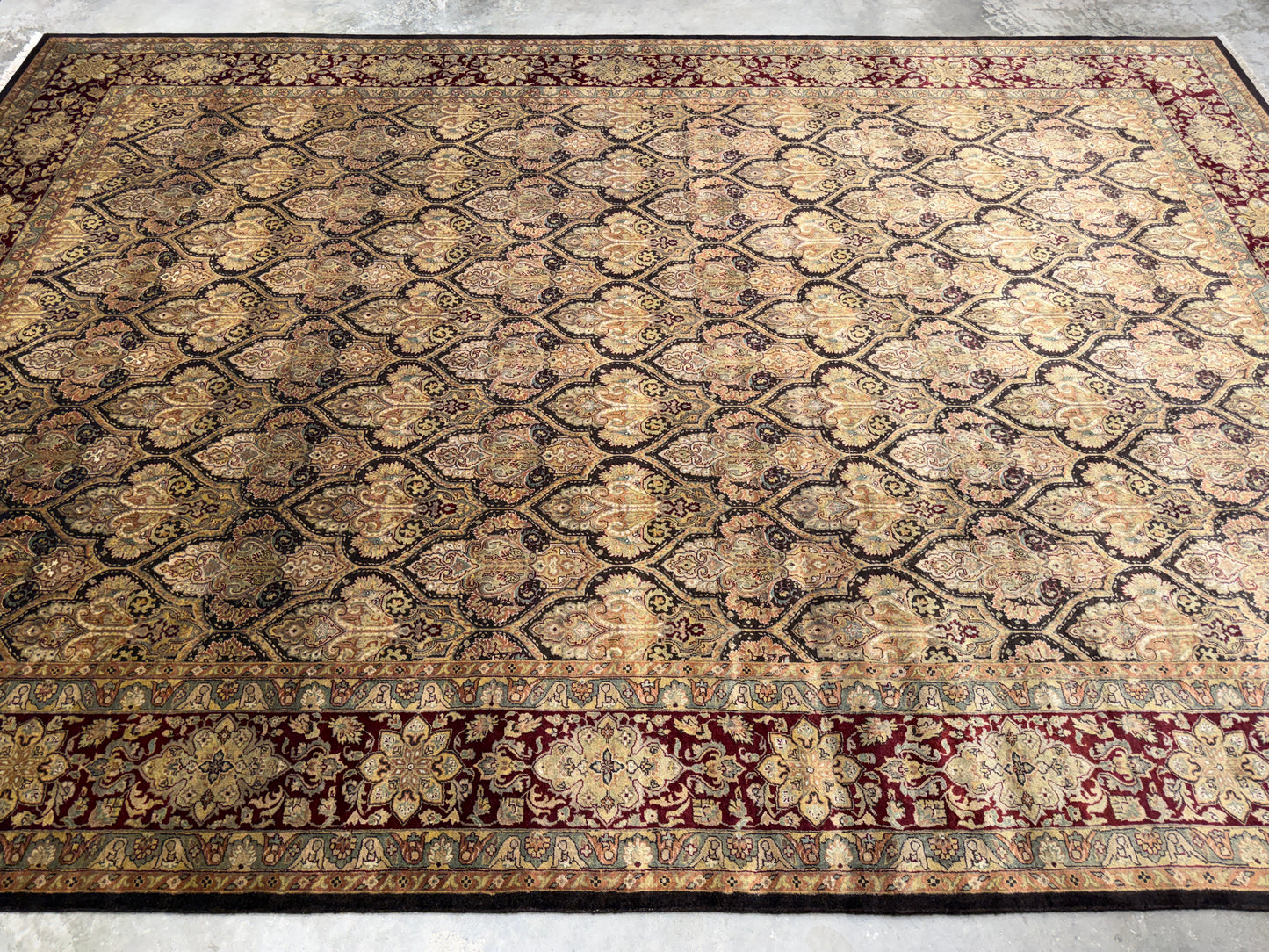 9’7”x13’11” Hand-Knotted Wool PakPersian Area Rug