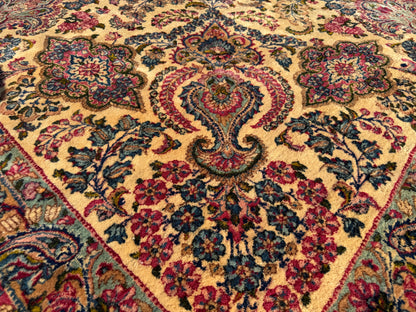 9’10”x17’6” Antique Hand-Knotted Lavar Kerman Persian Area Rug