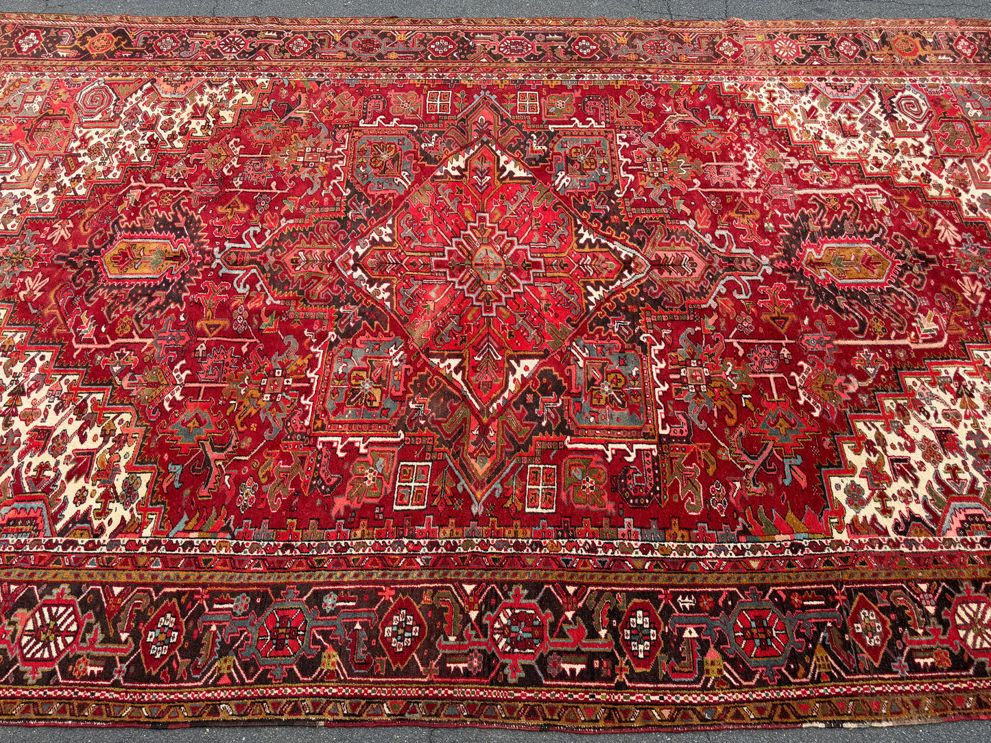 Hand-Knotted Persian Heriz Rug - 11’4”x18’10”