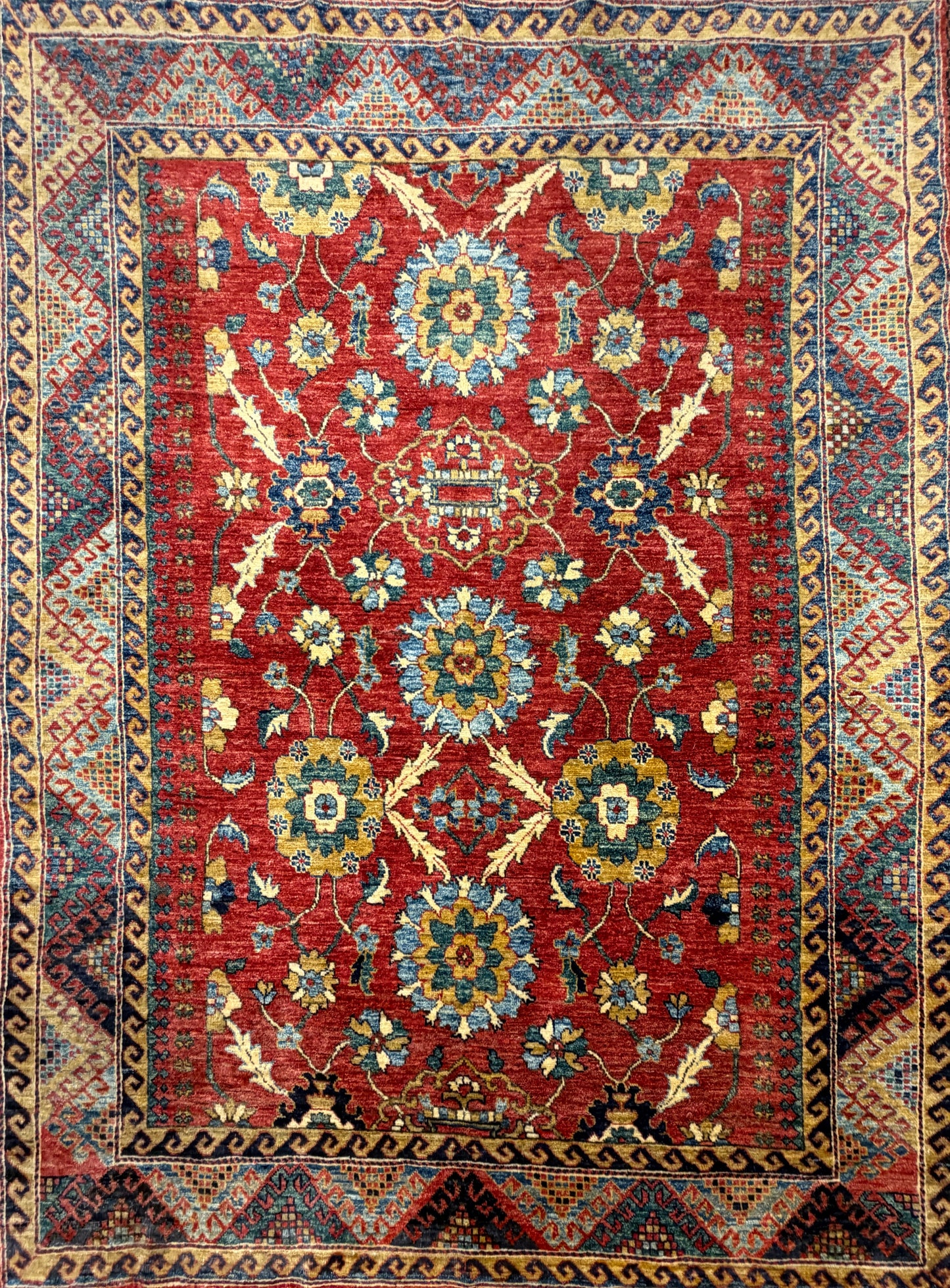 Hand-Knotted IndoMahal Rug - 5’5”x7’3”