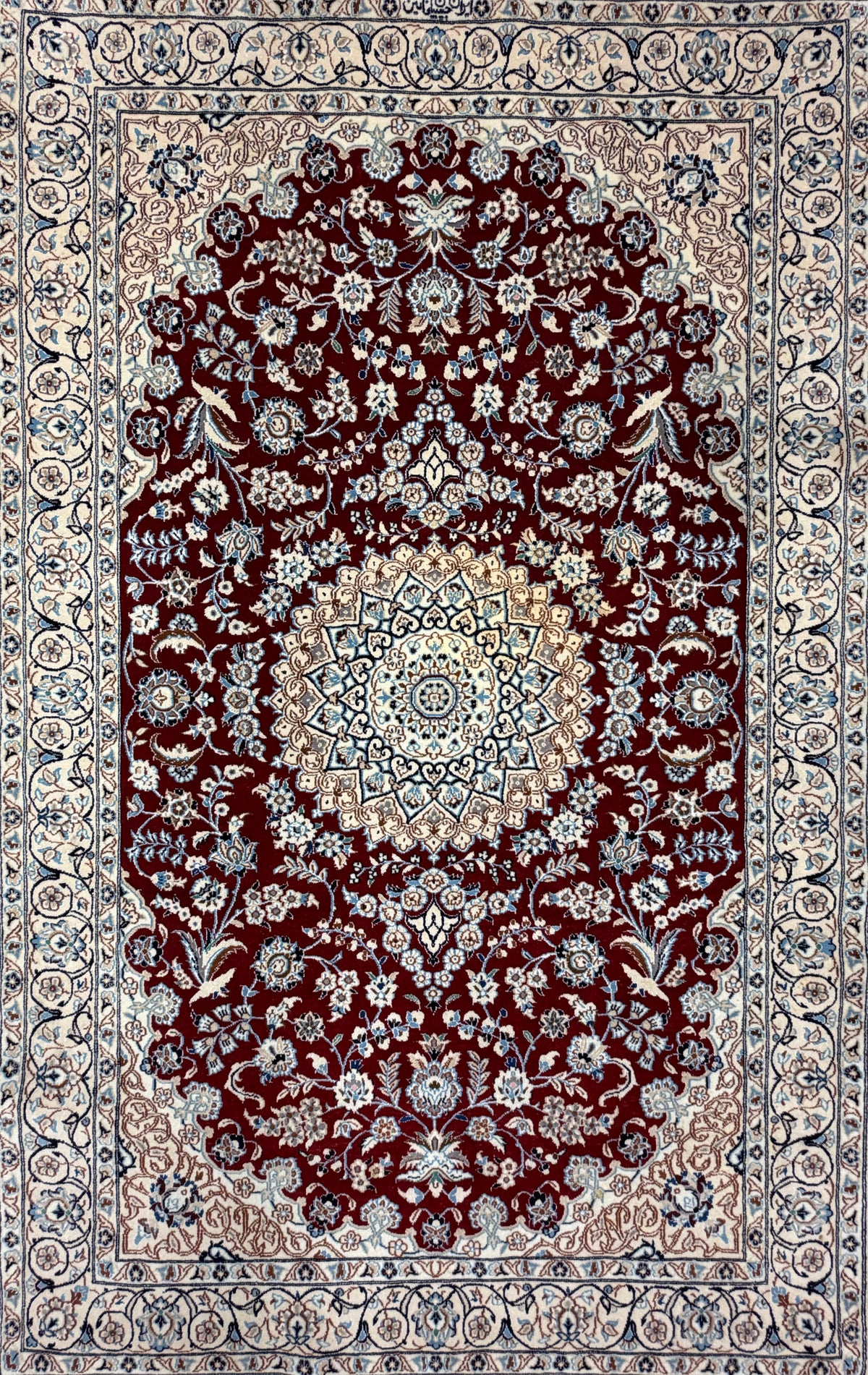 Hand-Knotted 6 La Persian Nain Rug - 4'5"x6'11"