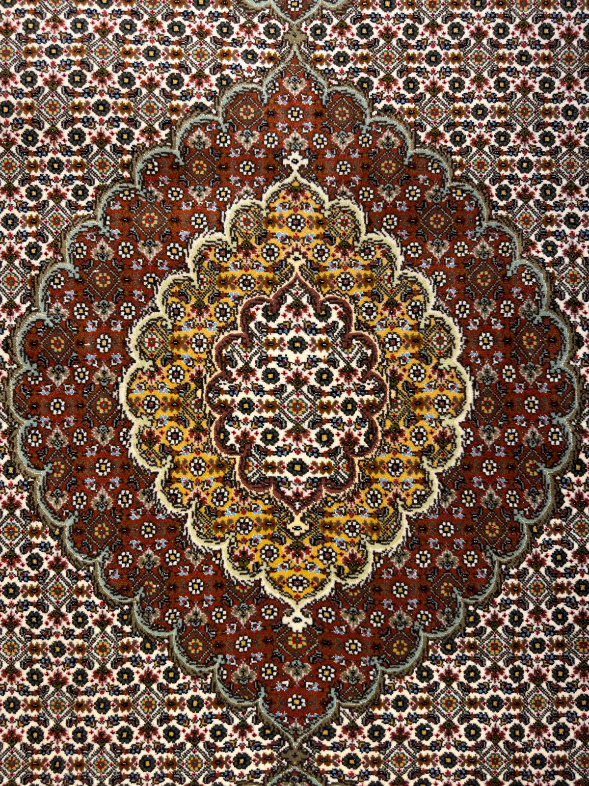 Hand-Knotted Persian Tabriz Mahi Rug - 5'2"x6'4"