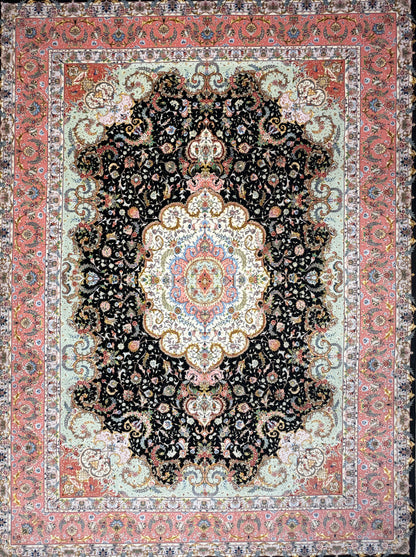 Hand-Knotted 60 Raj Persian Tabriz Rug - Signed Faizi - 10’x13’7”