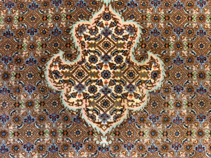 8’2”x9’10” Hand-Knotted Fine Persian Tabriz Mahi Area Rug