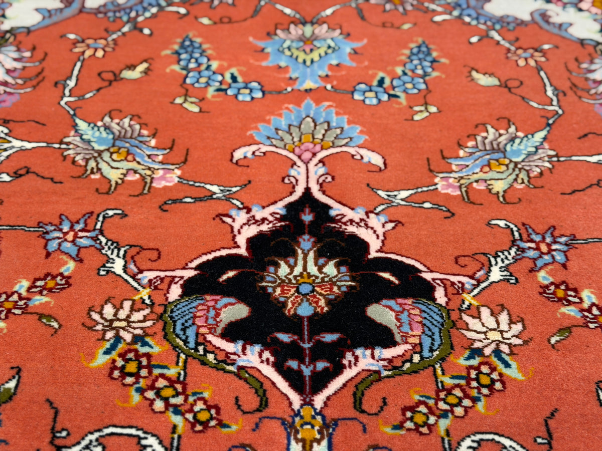 Hand-Knotted 60 Raj Persian Tabriz Rug - 6’7”x9’6”