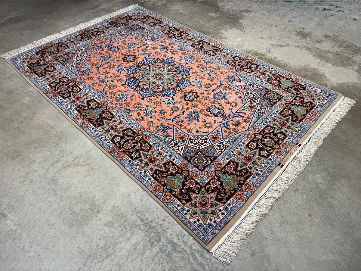 Hand-Knotted Persian Isfahan Rug - Signed Asachi - 5’x7’8”