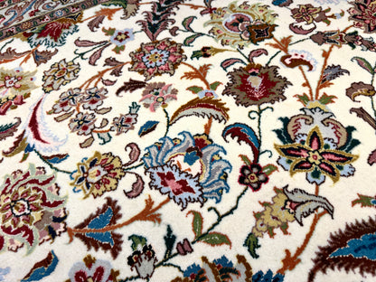 Hand-Knotted 60 Raj Persian Tabriz Rug - 9’10”x13’8”