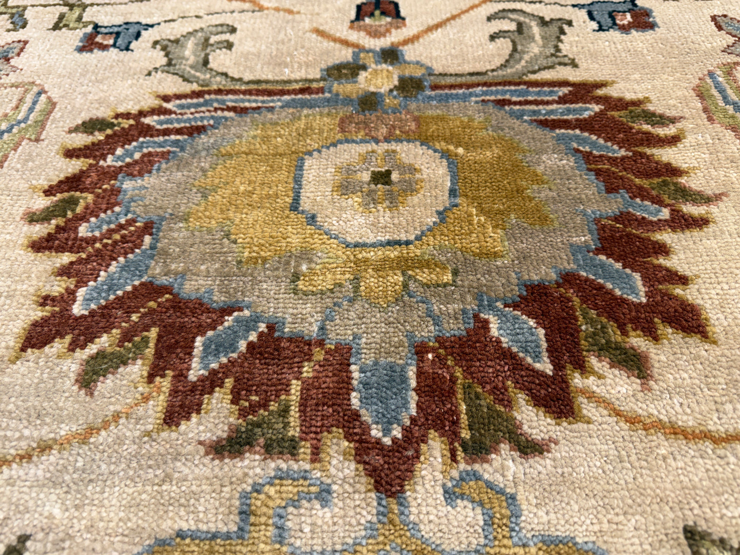 8’x9’10” Hand-Knotted Wool IndoMahal Area Rug