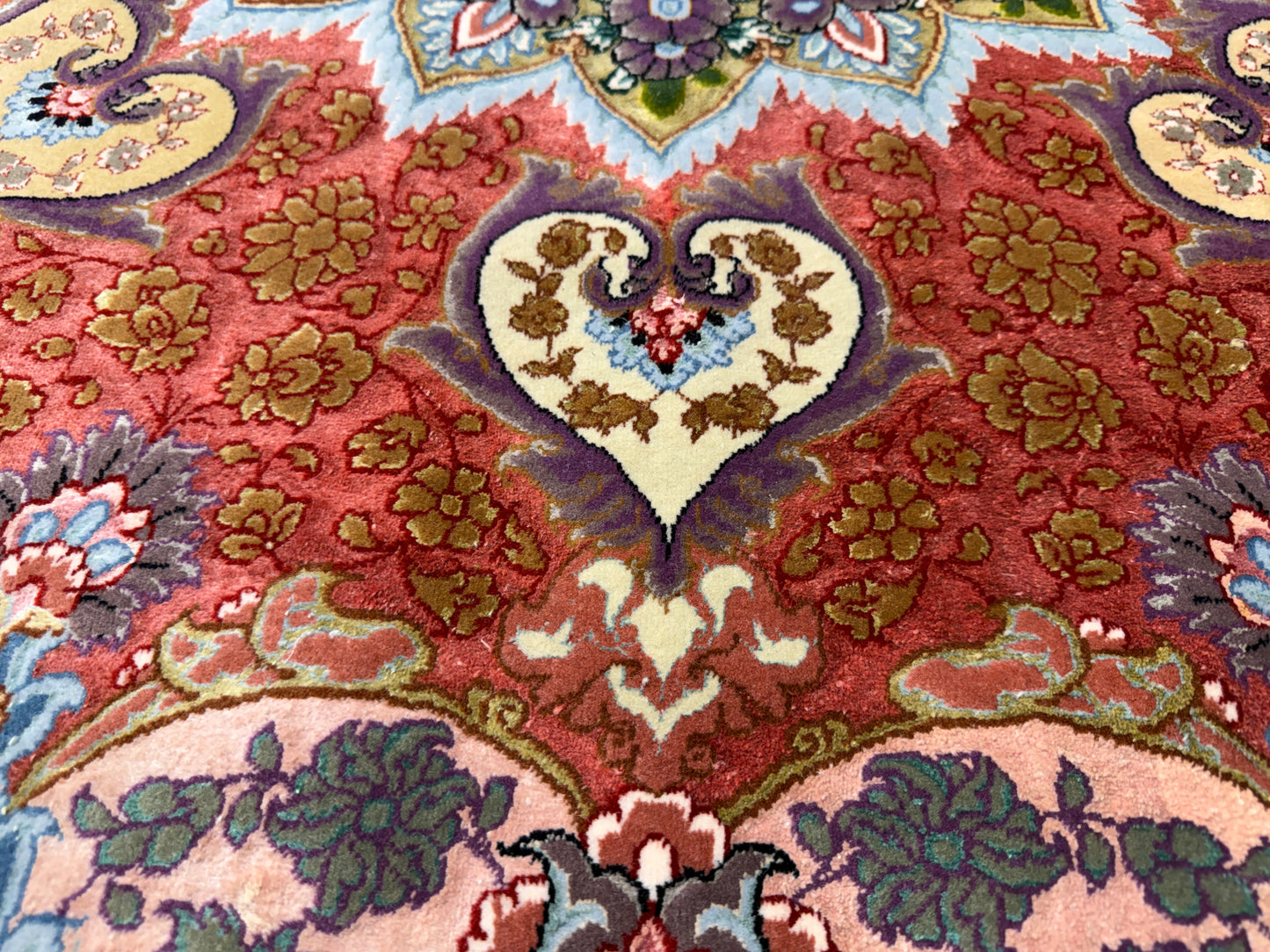13’x19’10” Very Fine Hand-Knotted 80 Raj Persian Tabriz Rug - Signed