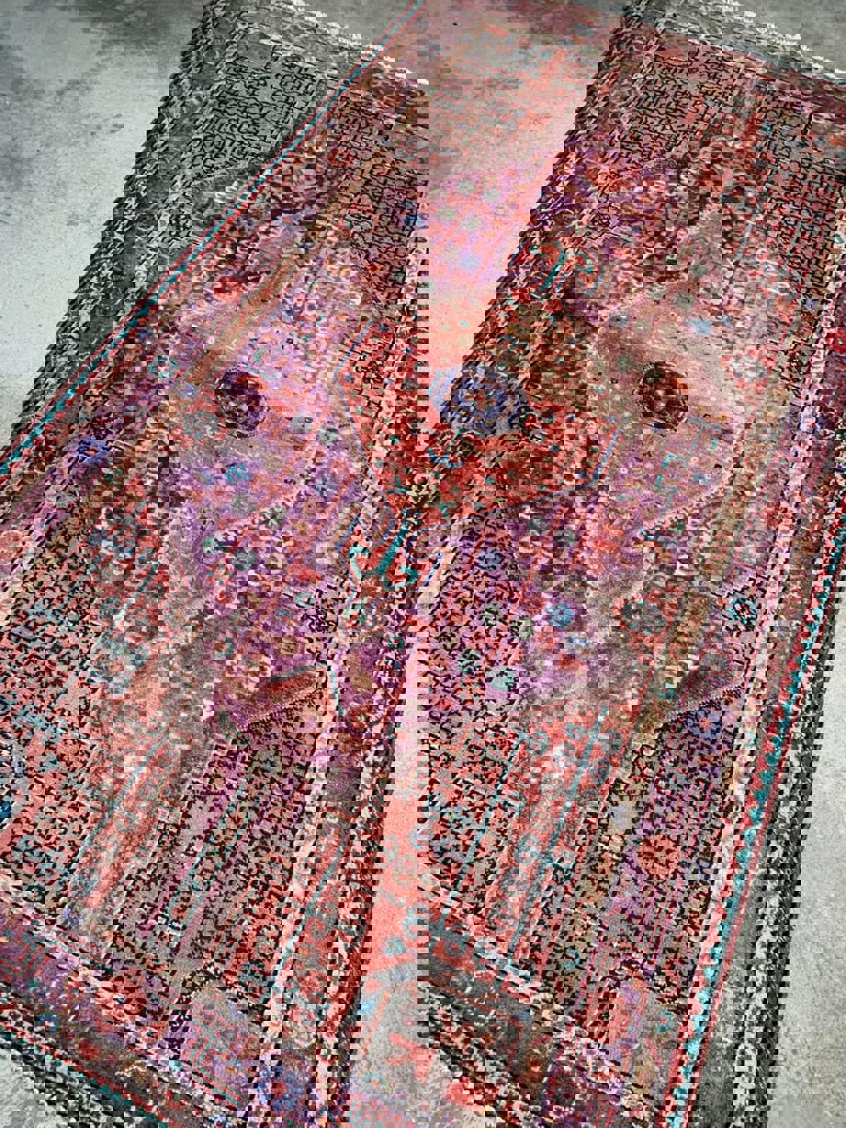 4'2"x7'7" Tribal Handmade 100% Wool Persian Nahavand Rug