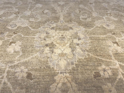 7’9”x10’10” Hand-Knotted Wool Oushak All-over Area Rug
