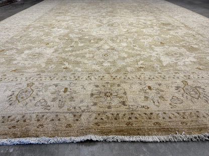 7’9”x10’10” Hand-Knotted Wool Oushak All-over Area Rug