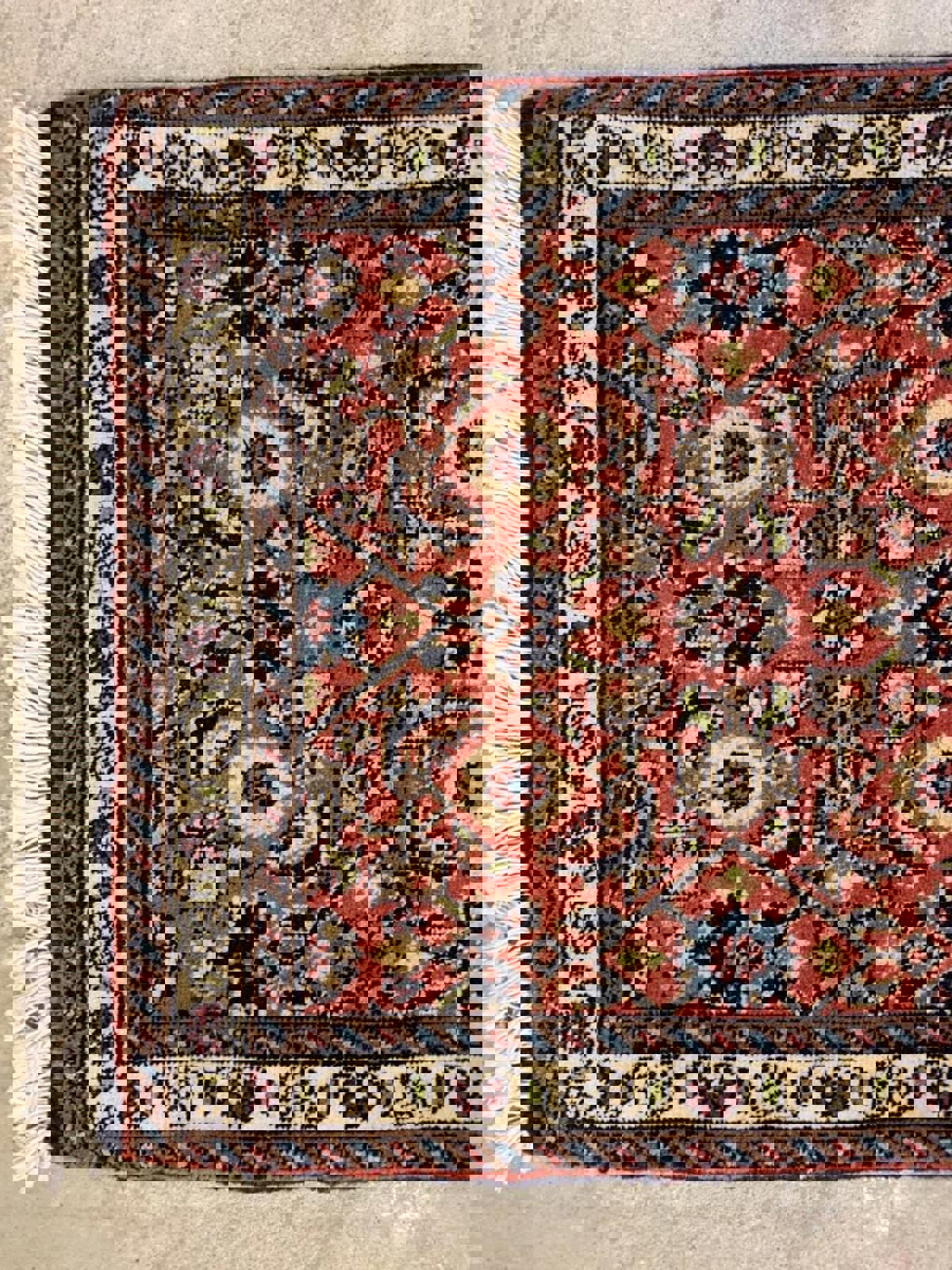 1'6"x2' Handmade 100% Wool Persian Sarouk Rug