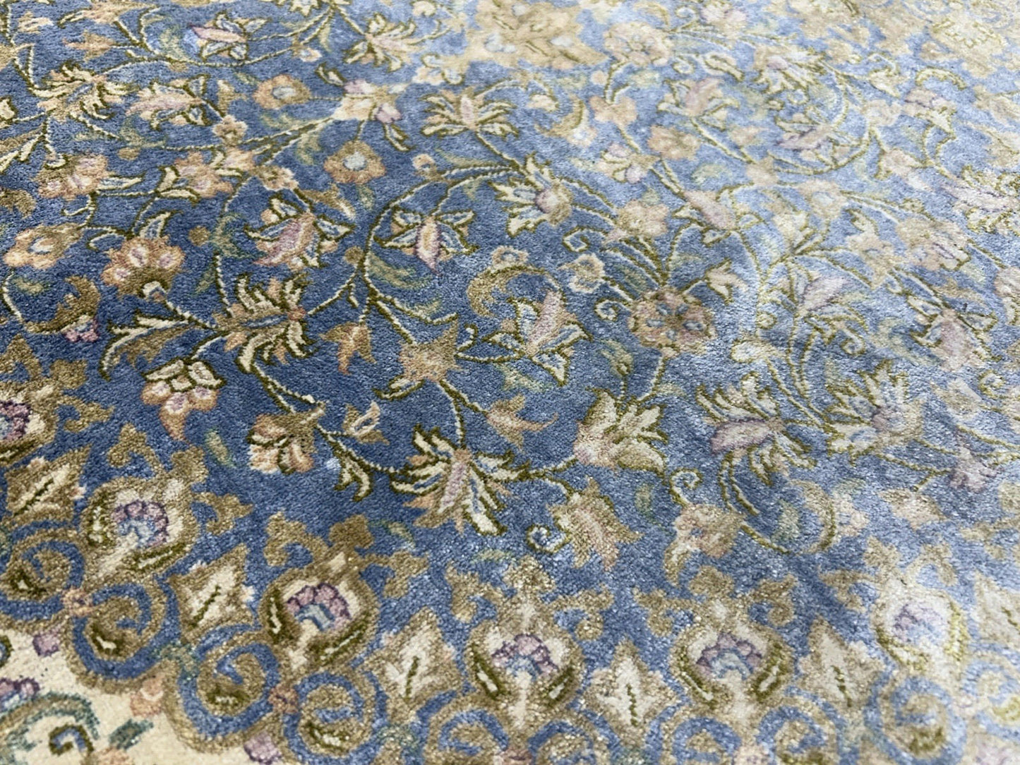 3x5 Luxurious Fine Hand-Knotted 100% Silk Persiane Qume Rug Handmade Green