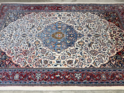 Hand-Knotted Persian Sarouk Rug - 4’5”x6’11”